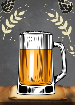 A glass of beer